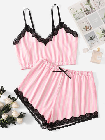 Peonies Lace Pajama Set