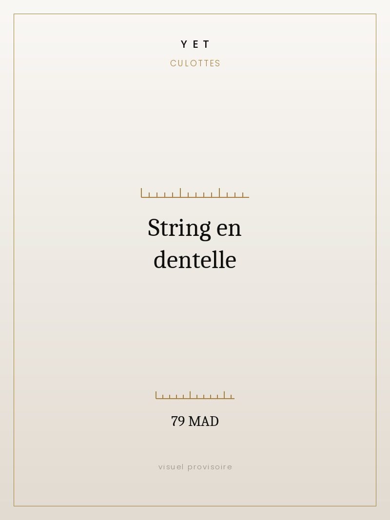 String en dentelle