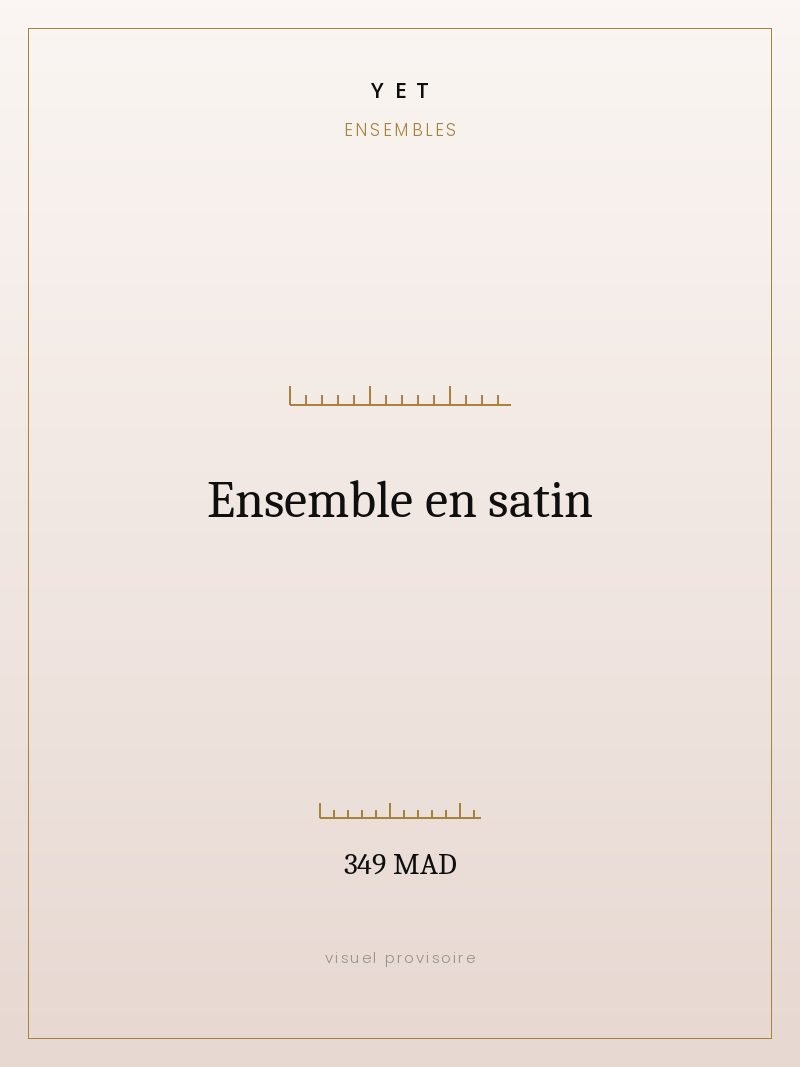 Ensemble en satin