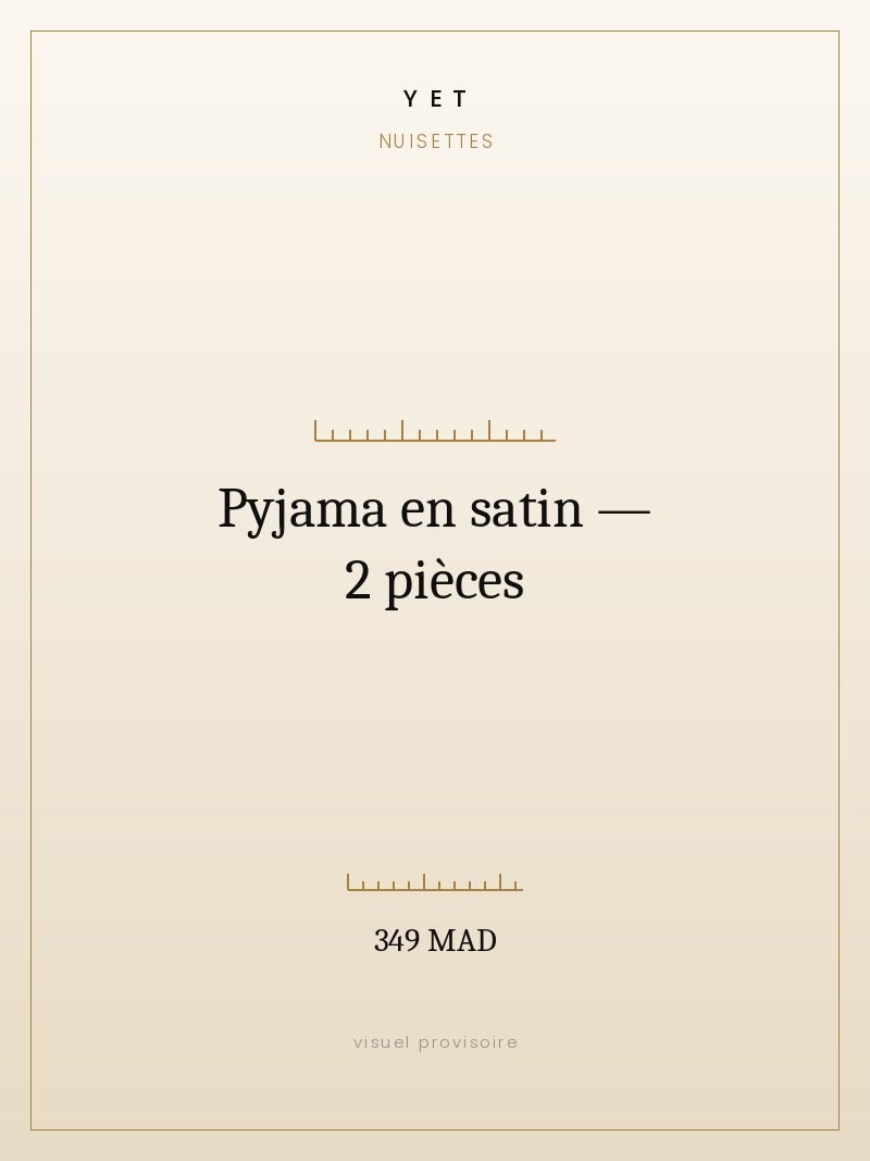 Pyjama en satin — 2 pièces