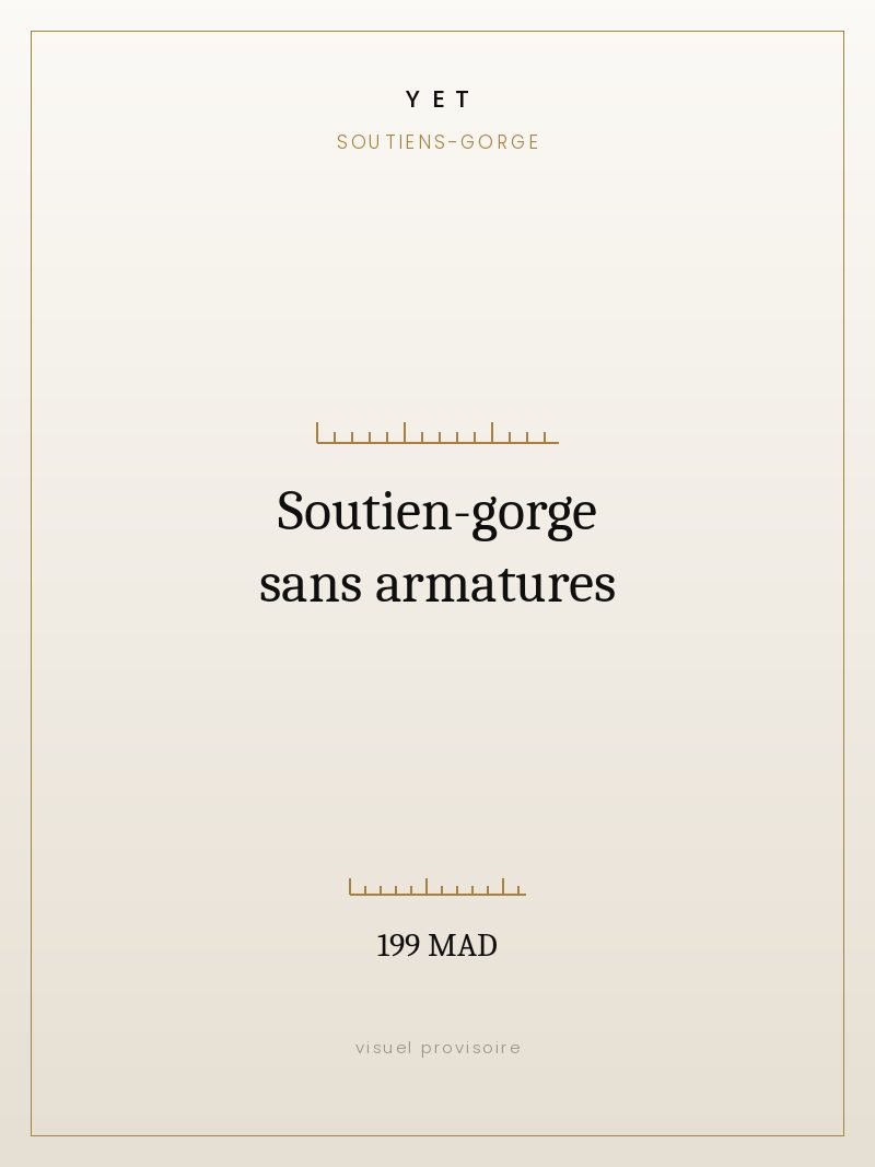 Soutien-gorge sans armatures